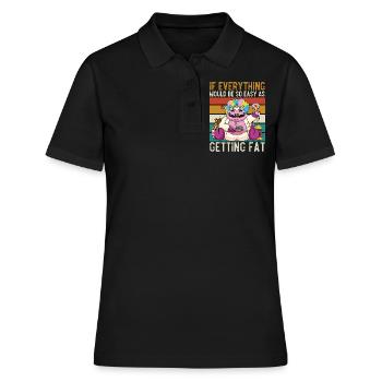 Si tout était aussi simple que de grossir - Polo Femme - noir - Devant - Ailine (174cm)