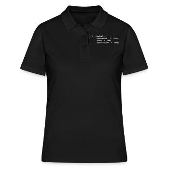 Headphones, encoders, programmers coding - Women's Polo Shirt - black - Front - Ailine (174cm)