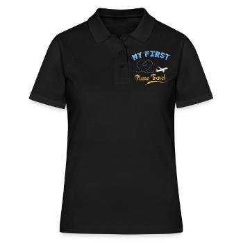 Erstes Flugzeug, Flugzeuge - Frauen Polo Shirt - Schwarz - Vorne - Ailine (174cm)