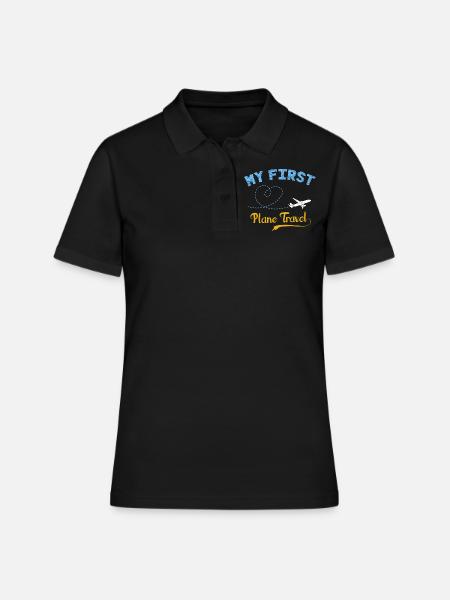 Erstes Flugzeug, Flugzeuge - Frauen Polo Shirt - Schwarz