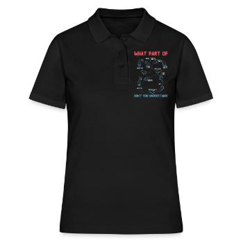 Mann Über Bord Manöver, Seemann, Segeln - Frauen Polo Shirt - Schwarz - Vorne - Ailine (174cm)