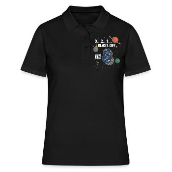 Blast Off Ich Bin 8 Jahre Alt, 8. Geburtstag - Frauen Polo Shirt - Schwarz - Vorne - Ailine (174cm)