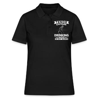 Opernsänger, Gesang, Opera - Frauen Polo Shirt - Schwarz - Vorne - Ailine (174cm)
