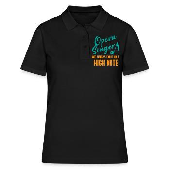 Opernsänger, Gesang, Opera - Frauen Polo Shirt - Schwarz - Vorne - Ailine (174cm)