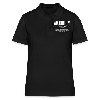 Programmeur d’algorithmes, codage, encodeur - Polo Femme - noir - Devant - Ailine (174cm)