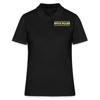 Baggerfahrer, Grabe Sachen Aus - Frauen Polo Shirt - Schwarz - Vorne - Ailine (174cm)