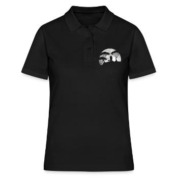 Marmotte Dans la pleine lune - Polo Femme - noir - Devant - Ailine (174cm)