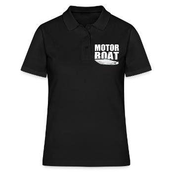 Motorboot - Frauen Polo Shirt - Schwarz - Vorne - Ailine (174cm)