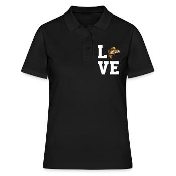 Liebe Zander - Frauen Polo Shirt - Schwarz - Vorne - Ailine (174cm)