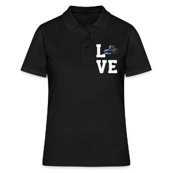 Liebe Walzen - Frauen Polo Shirt - Schwarz - Vorne - Ailine (174cm)
