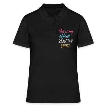 This is my official School Trip Shirt - Women's Polo Shirt - black - Front - Ailine (174cm)