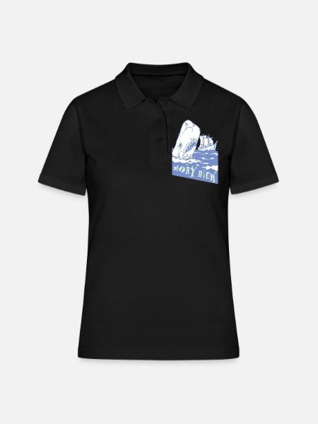Moby Dick - Polo Femme - noir