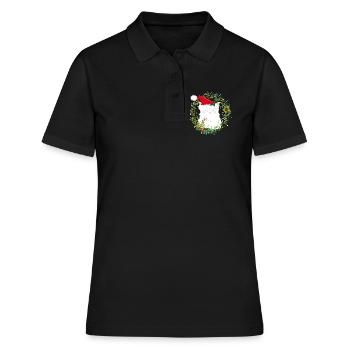 Chat de noel - Polo Femme - noir - Devant - Ailine (174cm)