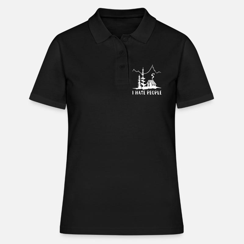 Solitaire (blanc) - Polo Femme - noir