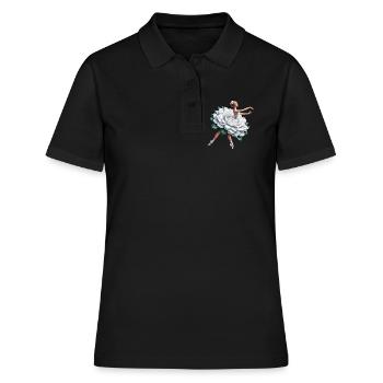 Balletttänzerin mit Tutu - Frauen Polo Shirt - Schwarz - Vorne - Ailine (174cm)