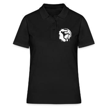 Breakdancer Zeichnung - Frauen Polo Shirt - Schwarz - Vorne - Ailine (174cm)