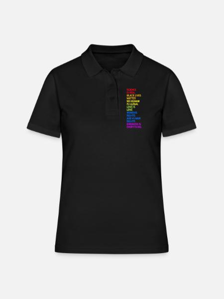 lgbtq, lgbt, gay pride, schwul, regenbogen, pride - Frauen Polo Shirt - Schwarz