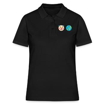 Clown World politik online meme internet honk witz - Frauen Polo Shirt - Schwarz - Vorne - Ailine (174cm)