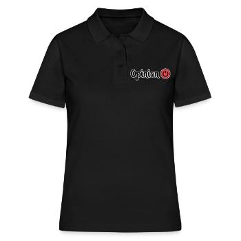 Nenne mir deine Meinung. Meinung OFF - Frauen Polo Shirt - Schwarz - Vorne - Ailine (174cm)