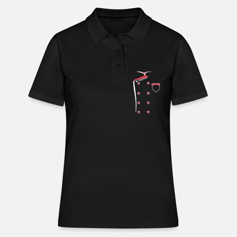 Chef Chef Chef Uniform Kitchen Gift - Women's Polo Shirt - black