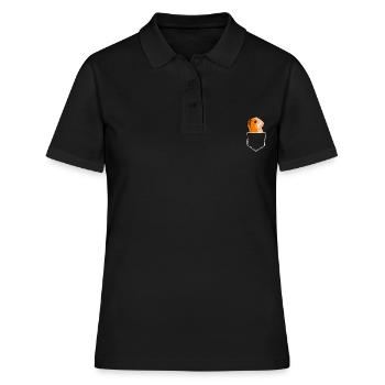 Cadeau cochon d'Inde cochon d'Inde - Polo Femme - noir - Devant - Ailine (174cm)