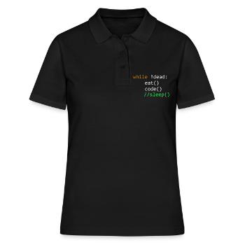 Programmierung Informatik Entwickler Programmierer - Frauen Polo Shirt - Schwarz - Vorne - Ailine (174cm)