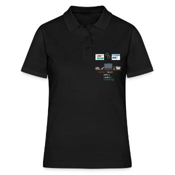 Programmierung Informatik Entwickler Programmierer - Frauen Polo Shirt - Schwarz - Vorne - Ailine (174cm)