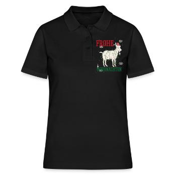 Weihnachten Feiertage Familie - Frauen Polo Shirt - Schwarz - Vorne - Ailine (174cm)