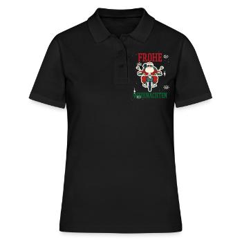 Weihnachten Feiertage Familie - Frauen Polo Shirt - Schwarz - Vorne - Ailine (174cm)