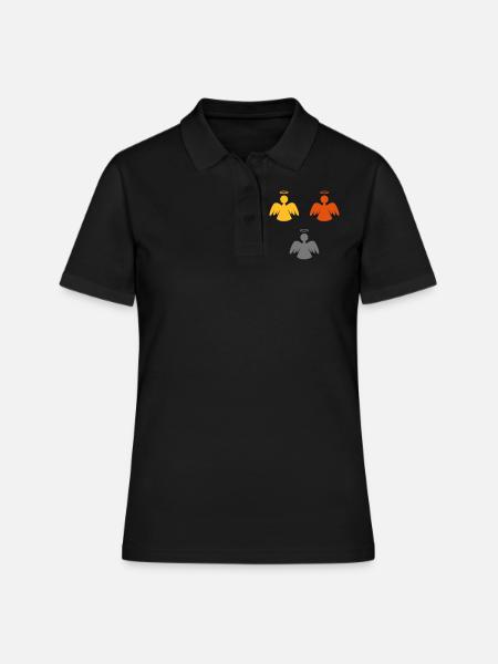 ange - Polo Femme - noir