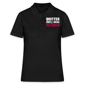 Quitting Oops I Mean Retired - Women's Polo Shirt - black - Front - Ailine (174cm)