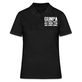 Gunpa wie ein normaler Opa, aber mehr Spaß und besitzt - Frauen Polo Shirt - Schwarz - Vorne - Ailine (174cm)
