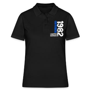 1982 Oktober Limited Edition 41. Geburtstag Deko - Frauen Polo Shirt - Schwarz - Vorne - Ailine (174cm)