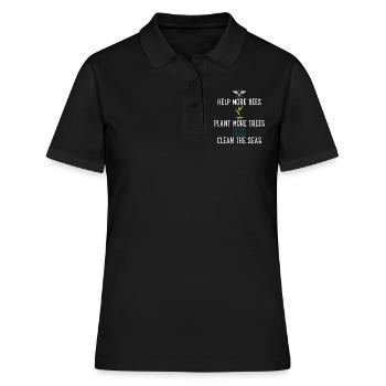 Protection de la nature Cadeau - Polo Femme - noir - Devant - Ailine (174cm)