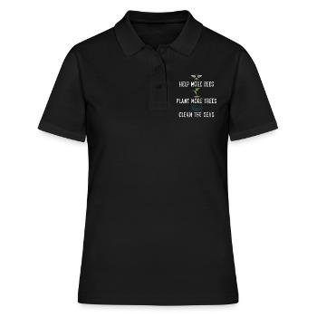 protecteurs de la nature - Polo Femme - noir - Devant - Ailine (174cm)