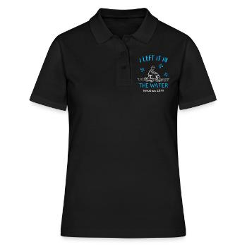 Christiche Taufe Bibel Vers Taufgeschenk - Frauen Polo Shirt - Schwarz - Vorne - Ailine (174cm)