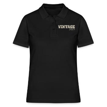 Vintage 2023 Original 2023 Rétro 2023 Cadeau 2023 - Polo Femme - noir - Devant - Ailine (174cm)