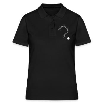 Suis le lapin blanc - Polo Femme - noir - Devant - Ailine (174cm)