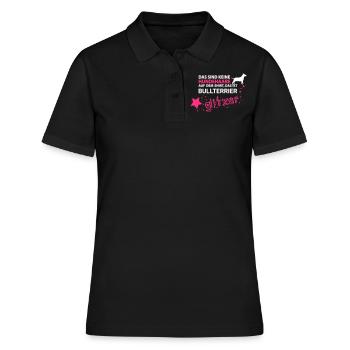 BULLTERRIER Glitzer - Frauen Polo Shirt - Schwarz - Vorne - Ailine (174cm)