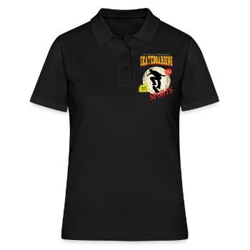 Skateboarding Skate Skater Skateboard Sk8 Vintage - Polo Femme - noir - Devant - Ailine (174cm)