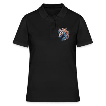 Cheval - Polo Femme - noir - Devant - Ailine (174cm)