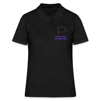 Ich kann deine Gedanken lesen - Frauen Polo Shirt - Schwarz - Vorne - Ailine (174cm)