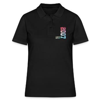 19. Geburtstag Limited Edition 2007 Jahrgang 2007 - Frauen Polo Shirt - Schwarz - Vorne - Ailine (174cm)