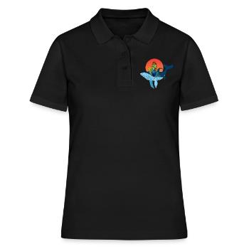 La baleine et la sirène Design - Polo Femme - noir - Devant - Ailine (174cm)