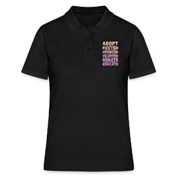 Tierrettung - Frauen Polo Shirt - Schwarz - Vorne - Ailine (174cm)