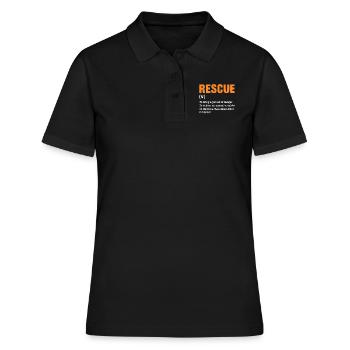 Tierrettung - Frauen Polo Shirt - Schwarz - Vorne - Ailine (174cm)