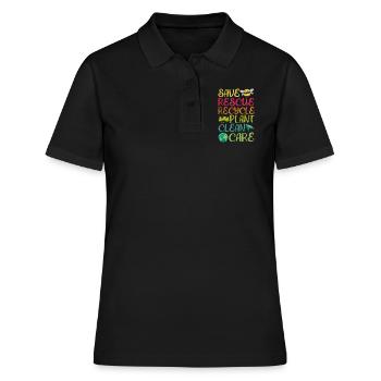 Sauvetage des animaux Bien-être animal Ami animal cadeau - Polo Femme - noir - Devant - Ailine (174cm)