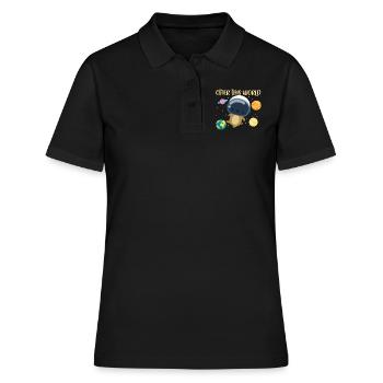 Loutre de mer Loutre Cadeau de loutre - Polo Femme - noir - Devant - Ailine (174cm)