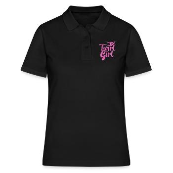 Baton Twirling - Women's Polo Shirt - black - Front - Ailine (174cm)