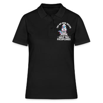 Cupcake - Frauen Polo Shirt - Schwarz - Vorne - Ailine (174cm)